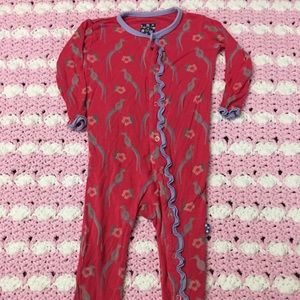 Kickee Pants Pink Bird of Paradise Ruffle Romper